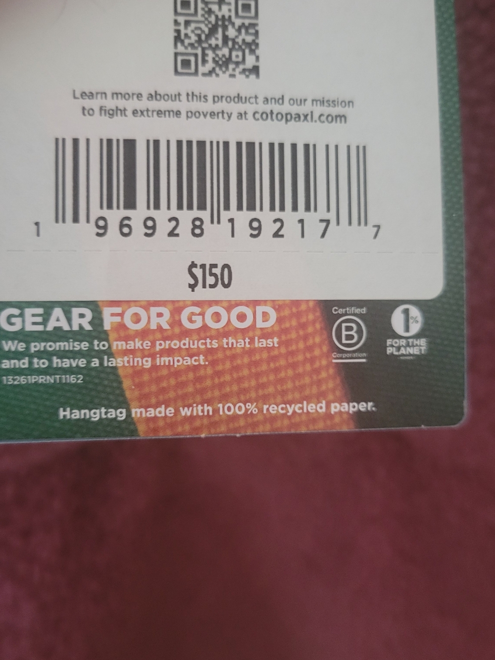 Cotopaxi Bacano Fleece Quarter-Zip Pullover Fig and Blackberry NWT XL (See Pics) - Picture 4 of 9